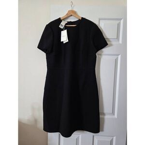Lafayette148 Black Wool Dress Size 14 NWT $898